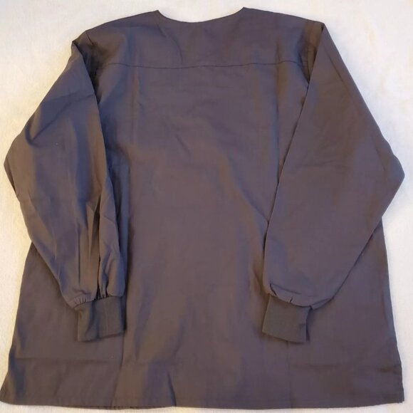 Dickies Snap Front Warm-Up Scrub top Jacket 86306 PTWZ Pewter EDS Missy Fit - Picture 4 of 8